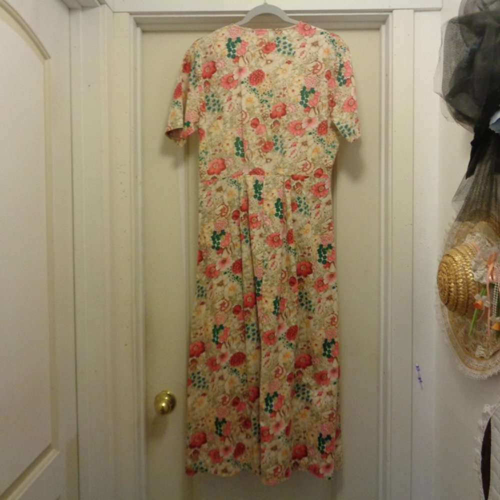 90S FLORAL MAXI DRESS ,M - Picture 4 of 6